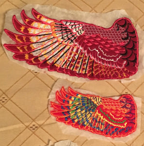 Wing Embroidery Patches- Custom Colors