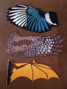 Wing Embroidery Patches- Custom Colors